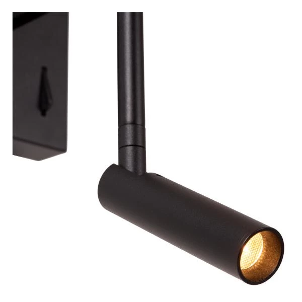 Lucide FINAN - Wall light - LED - 2700K - With USB charging point - Black - detail 4